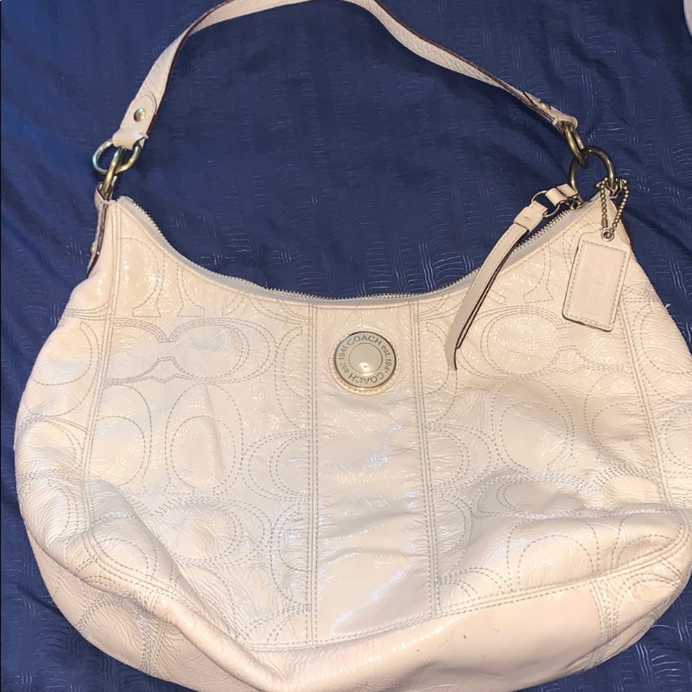 Cream/off white Coach handbag